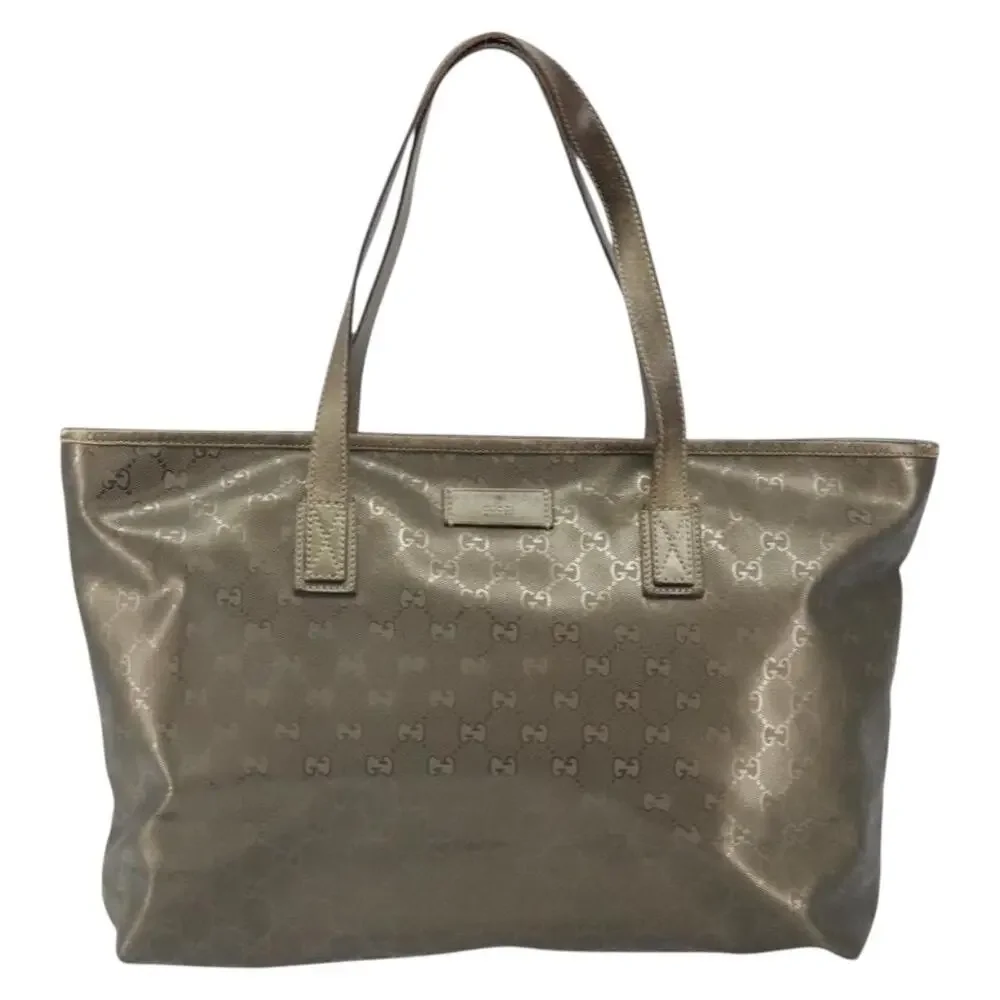 Gucci GG Imprime Coated Canvas Tote Bag Gold